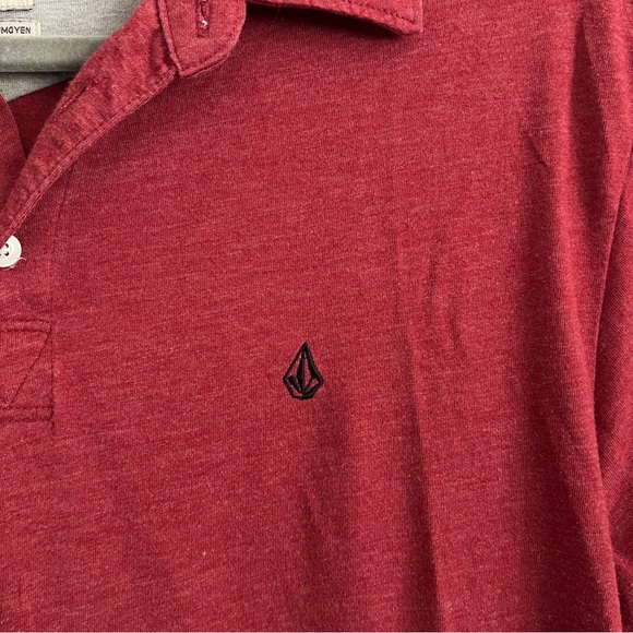Volcom Red Short Sleeve Polo Shirt-Men’s Size Medium - Picture 2 of 7